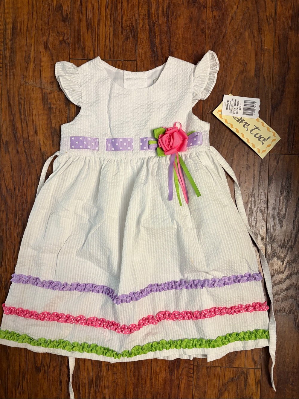 Girls white party dress from Kohl’s size 3T